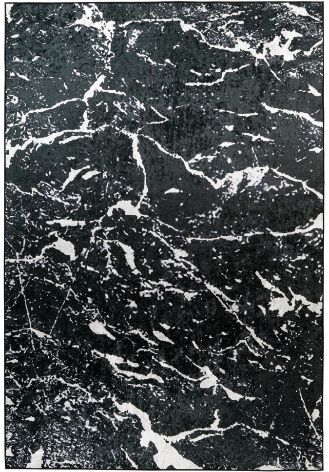 Tapis marbré - Rhodin 1325 Noir - Blanc