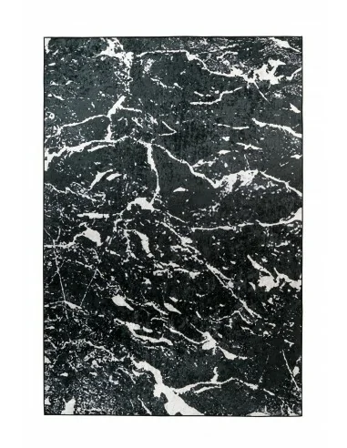 Tapis marbré - Rhodin 1325 Noir - Blanc