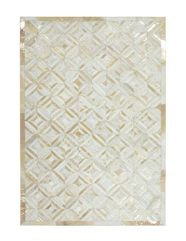 Tapis Cuir Ivoire Or Spark
